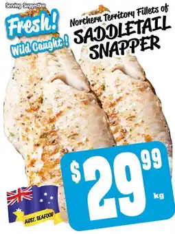 Farmer Jack's Northern Territory Fillets of Saddletail Snapper offer