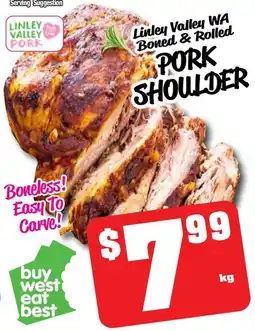 Farmer Jack's Linley Valley Pork Boneless & Rolled Pork Shoulder offer