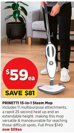 Spotlight Prinetti 15-in-1 Steam Mop offer