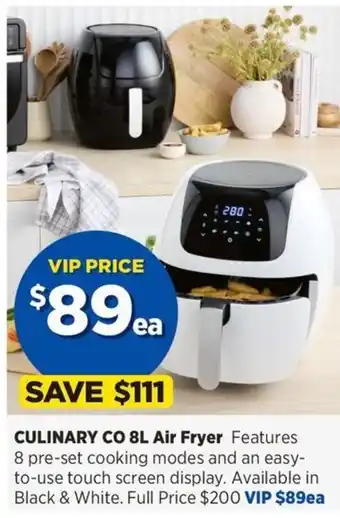 Spotlight Culinary CO 8L Air Fryer offer