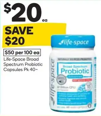 Woolworths Life-Space Broad Spectrum Probiotic offer