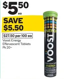 Woolworths Voost Energy Effervescent Tablets offer
