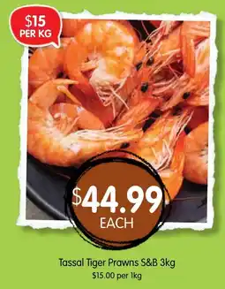 Spudshed Tassal Tiger Prawns S&B offer