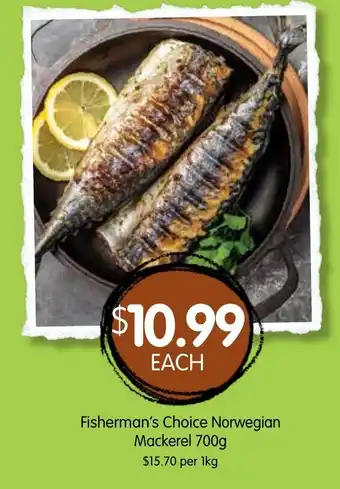Spudshed Fisherman's Choice Norwegian Mackerel offer