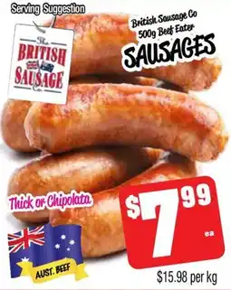 Farmer Jack's British Sausage Co Sausages offer