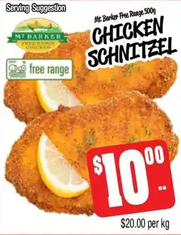 Farmer Jack's Mt Barker Free Range Chicken Schnitzel offer