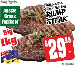 Farmer Jack's Aussie Grass Fed Beef Rump Steak offer