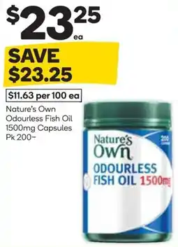 Woolworths Nature's Own Odourless Fish Oil offer