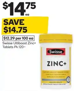 Woolworths Swisse Ultiboot Zinc+ Tablets offer