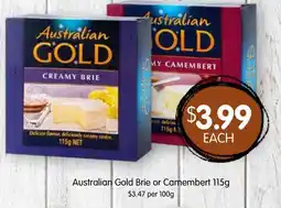 Spudshed Australian Gold Brie or Camembert offer