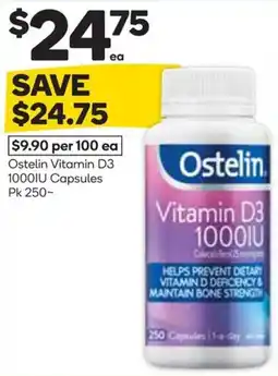 Woolworths Ostelin Vitamin D3 1000IU Capsules offer
