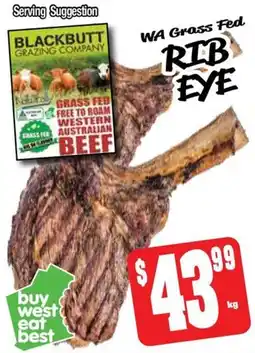 Farmer Jack's WA Grass Fed Rib Eye offer
