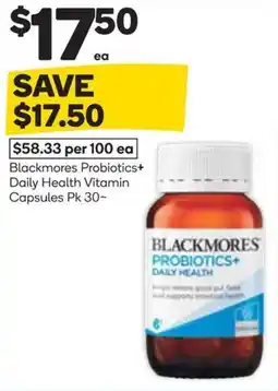 Woolworths Blackmores Probiotics+ Daily Health offer