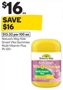 Woolworths Nature's Way Kids Smart Vita Gummies Multi-Vitamin Plus offer