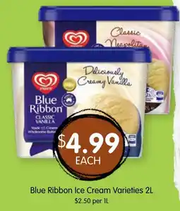 Spudshed Blue Ribbon Ice Cream Varieties offer