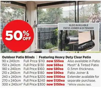 Outdoor Patio Blinds