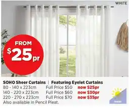 Spotlight SOHO Sheer Curtains offer