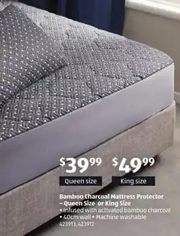 ALDI Bamboo Charcoal Mattress Protector Queen size offer