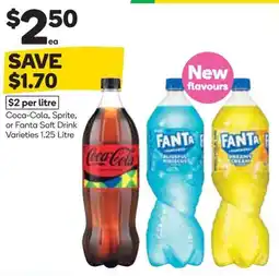 Woolworths Coca-Cola, Sprite, or Fanta Soft Drink Varieties offer
