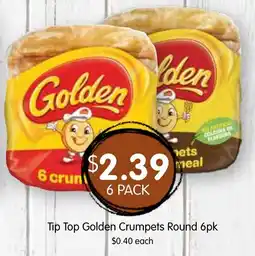 Spudshed Tip Top Golden Crumpets Round offer