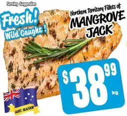Farmer Jack's Northern Territory Fillets of Mangrove Jack offer