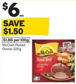 Woolworths McCain Roast Beef Plated Dinner offer