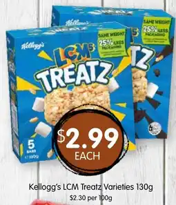 Spudshed Kellogg's LCM Treatz Varieties offer