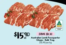 Drakes Australian Lamb Forequarter Chops - Bulk Tray offer
