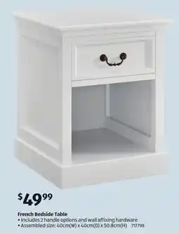 ALDI French Bedside Table offer