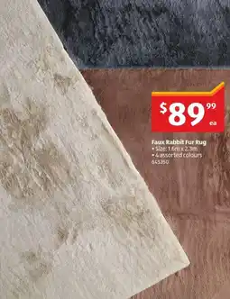 ALDI Faux Rabbit Fur Rug offer