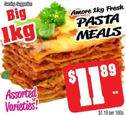 Farmer Jack's Amore Pasta Meals offer