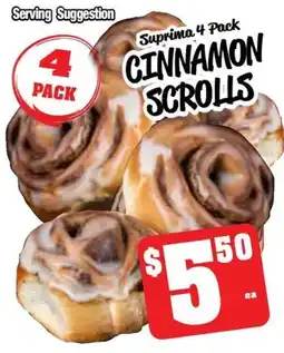 Farmer Jack's Suprima Cinnamon Scrolls offer
