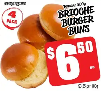 Farmer Jack's Toscano Brioche Burger Buns offer