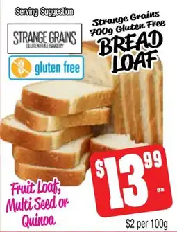 Farmer Jack's Strange Grains Gluten Free Bread Loaf offer
