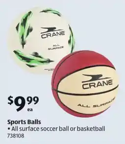ALDI Crane Sports Balls offer