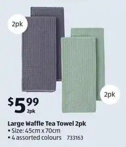 ALDI Large Waffle Tea Towel offer