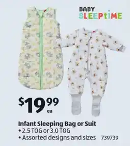 ALDI Baby SleepTime Infant Sleeping Bag or Suit offer