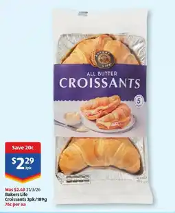 ALDI Bakers Life All Butter Croissants offer