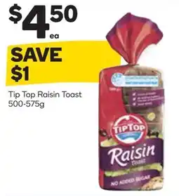 Woolworths Tip Top Raisin Toast offer