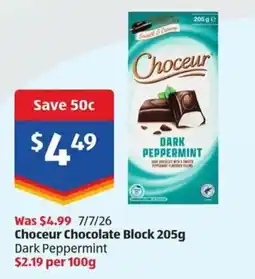 ALDI Choceur Chocolate Block offer
