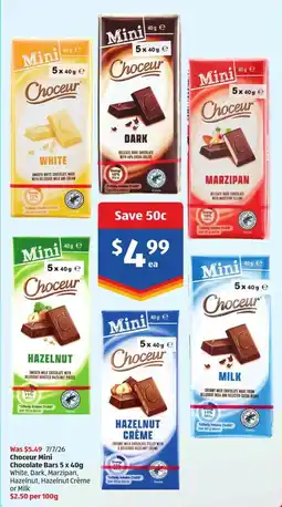 ALDI Choceur Mini Chocolate Bars offer