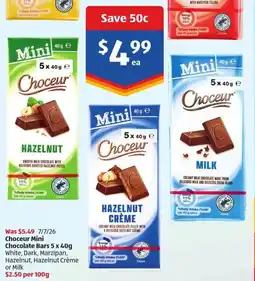 ALDI Mini Choceur Chocolate bars offer