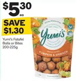 Woolworths Yumi's Falafel Balls or Bites offer