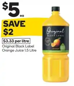 Woolworths Original Black Label Orange Juice offer