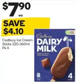 Woolworths Cadbury Ice Cream Sticks offer