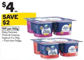 Woolworths Dairy Farmers Thick & Creamy Yoghurt offer
