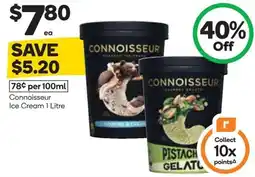 Woolworths Connoisseur Ice Cream 1 Litre offer
