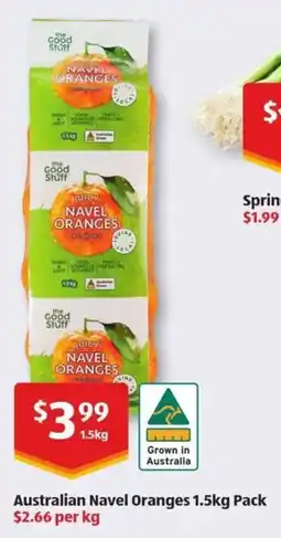ALDI the Good Stuff Juicy Navel Oranges offer