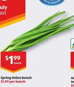 ALDI Spring Onion bunch offer