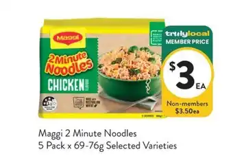 Farmer Jack's Maggi 2 Minute Noodles offer